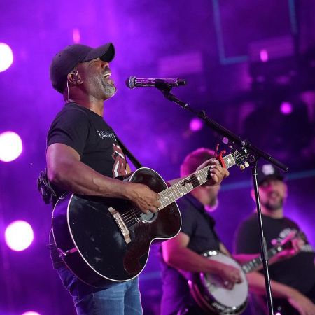 Darius Rucker performing on the stage before the CMA Fest.